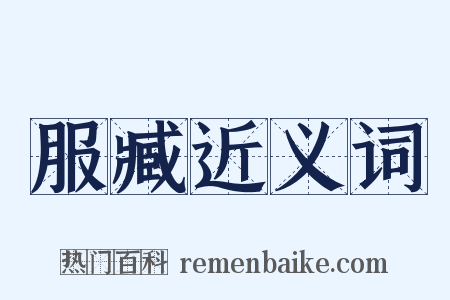 服臧近义词是什么意思的图片